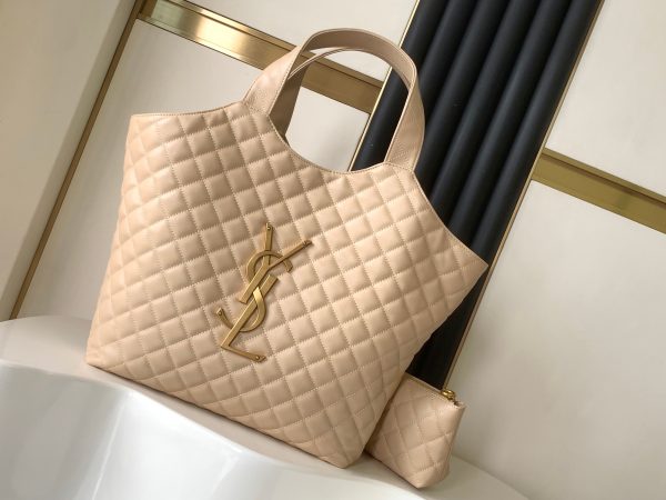 Icare Maxi Shopping Bag with Wallet beige