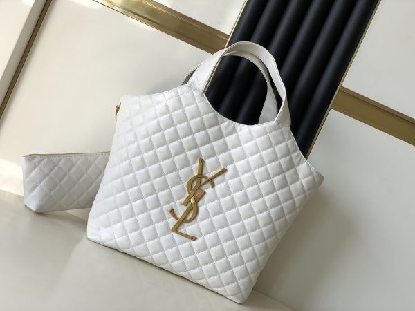 Icare Maxi Shopping Bag with Wallet white