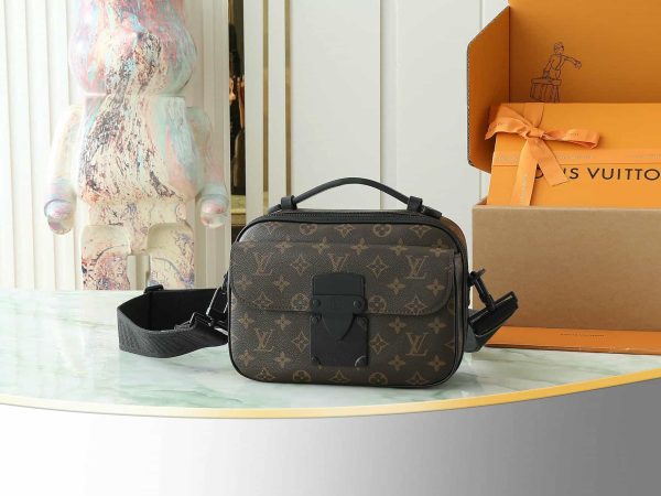 S Lock Messenger brown mono