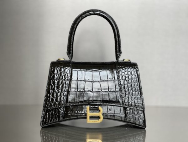 Women's Hourglass Handbag Small in Black